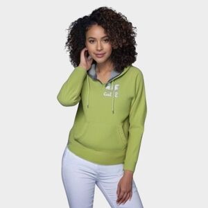 Vintage Abercrombie & Fitch Neon Green Hooded Sweatshirt